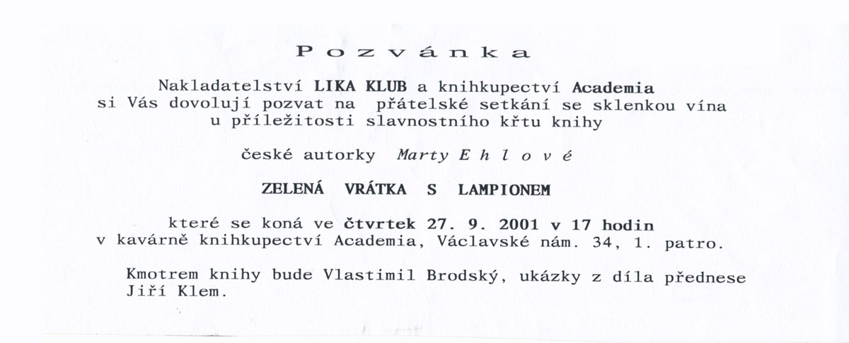 ZELENÁ VRÁTKA S LAMPIONEM